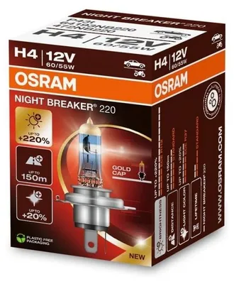 Produktbild von Chrom CAP H4 OSRAM NIGHT BREAKER 200 Birne Lampe Scheinwerfer 200% 1 Stück