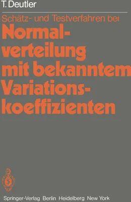 Produktbild von Schätz- und Testverfahren bei Normalverteilung mit bekanntem Variationskoeffizienten
