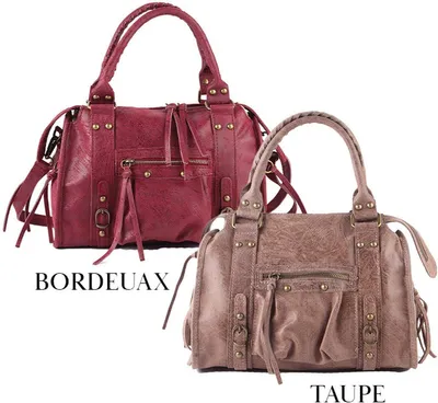 Immagine prodotto di Borsa a mano in pelle Giuliano, modello Lavinia, da donna, prodotta in Italia, color taupe scuro