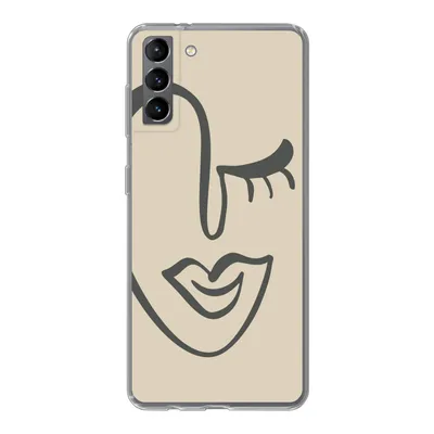 Produktbild von MuchoWow® Handyhülle Schutzhülle Hülle für Samsung Galaxy S21 Plus Frau - Gesicht - Kunst Silikon Softcase Handy Hülle - Handy-Tasche
