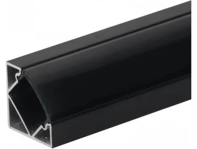 Produktbild von Aluminiumprofil Schwarz Winkel 2m für LED-Streifen Abdeckung Schwarz Opak