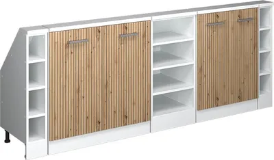 Produktbild von Küchenschrank für Dachschrägen Vicco R-Line Artisan-Eiche 210 cm 5er Set, Model 58198