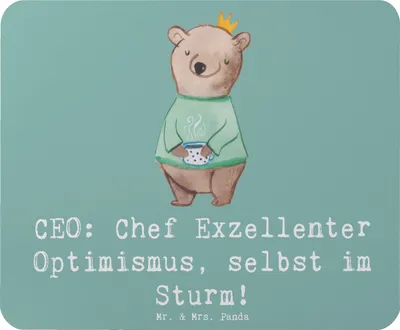 Produktbild von Mr. & Mrs. Panda Mauspad CEO Optimismus - Meeresbrise - Geschenk, Humor, mousematte, Beruf, Unternehmensführung, Mousepad, Geschäftsleitung, pc, Mouse Pad, Berufe