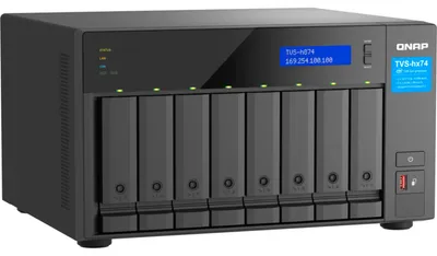 Produktbild von QNAP TVS-H874 - NAS-Server - 8 Schächte - SATA 6Gb/s - RAID RAID 0, 1, 5, 6, 10, 50, 60, RAID TP, TM - RAM 64 GB - 2.5 Gigabit Ethernet / 10 Gigabit Ethernet - iSCSI Support