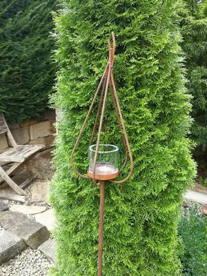 Produktbild von Edelrost Gartenstecker Windlicht Flammenzwiebel