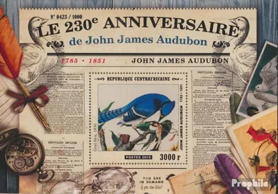 Produktbild von Briefmarken Zentralafrikanische Republik 2015 Mi Block1375 (kompl.Ausg.) postfrisch John James Audubon