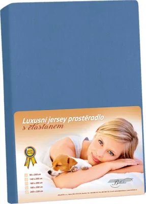Obrázok produktu pre Jersey LUX - 140x200 cm - Tmavomodrá