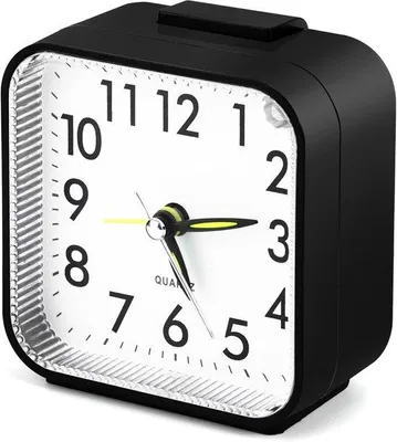 Imagen del producto de Despertador de viaje con luz, alarma potente, función de repetición, funcionamiento silencioso, ideal para personas que duermen profundamente, y perfecto para llevar de viaje