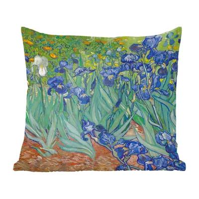 Obrázek produktu pro MuchoWow® Dekorační polštář Polštář na pohovku Dekorační polštář do obývacího pokoje 60x60 Kosatce - obraz, Vincent van Gogh