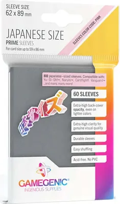 Produktbild von Gamegenic - PRIME Japanese Sized Sleeves Dark Grey (60 Sleeves)