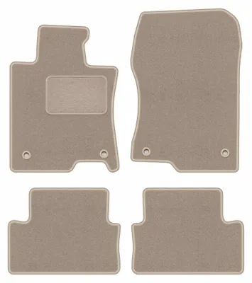 Zdjęcie produktu dla Dywaniki samochodowe welurowe LUX do: Honda Accord VIII (2011-2015, sedan, kombi, tourer) beżowe, z mocowaniami