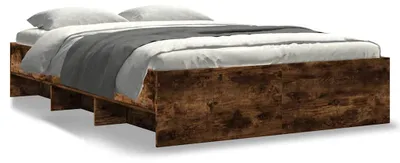 Obrázek produktu pro vidaXL Rám postele bez matrace kouřový dub 140x190 cm materiál na bázi dřeva
