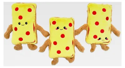 Produktbild von Spielen Sie mit Ihrem Essen! Pizza-Taschen, Fleece-Spielkissen-Set mit Stickereien