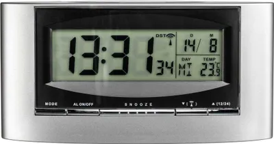 Obrázok produktu pre TFA-Dostmann 98.1071, Digitálny budík, Čierna, Strieborná, 12 / 24h, 0 - 50 °C, F, °C, LCD