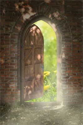 Produktbild von Wallario Poster - Offene Pforte, Kunstdruck Größe: 61 x 91,50 cm