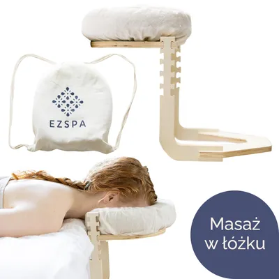 Zdjęcie produktu dla Ezspa zagłówek do masażu na łóżku – 5 wysokości, poduszka na twarz i torba