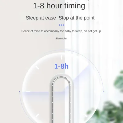 Produktbild von Zimilo Turmventilator ohne Flügel mit Heizfunktion, 80° Oszillation, leiser DC-Motor, 8 Windstufen, Fernbedienung, LED-Display, kindersiche, Weiß