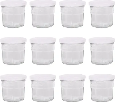 Immagine prodotto di Argon Ta: vasetti per marmellata in vetro con coperchio bianco – 130 ml – 12 pezzi