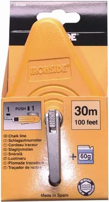 Image de Ironside 163-204 Set de cordeau à frapper 30m avec fonction push, orange (1 set)
