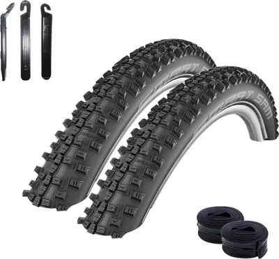 Produktbild von 2 x Schwalbe SMART SAM Performance Fahrradreifen 42-622 (28 x 1.60") + 2 Schwalbe DV17 Schläuche inkl. maxxi4you Reifenheber