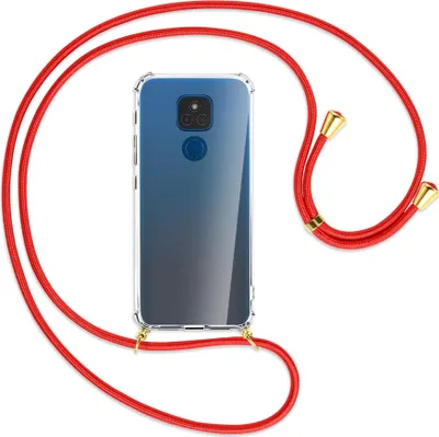 Produktbild von Handykette Backcover-Schutzhülle mit Band (Metall goldfarben) für Motorola Moto E7 Plus - roségold