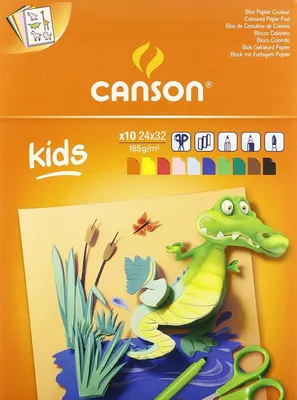 Immagine prodotto di Canson Kids album da disegno colorato 24 × 32 cm 185 g/m², 10 fogli