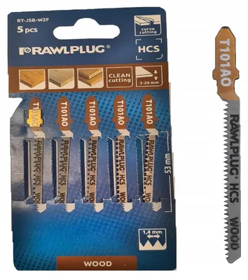 Produktbild von Rawlplug Stichsägeblätter 5 Stück für Holz 77 mm