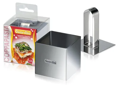 Vierkante Dessertform 6 cm Edelstahl spülmaschinengeeignet