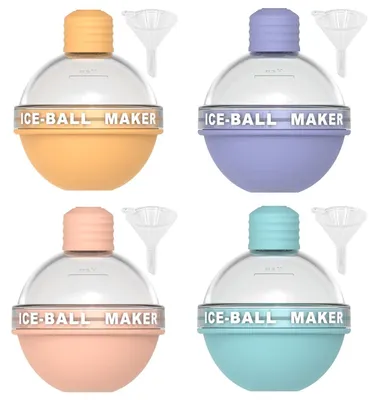 Immagine prodotto di Solidchoice - Set di 4 stampi in silicone per preparare cubetti di ghiaccio, ideali per cocktail