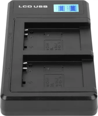Obrázek produktu pro Přenosná nabíječka baterií pro NB-6L USB s duální nabíječkou a LCD displejem
