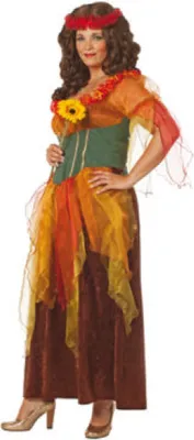 Produktbild von W4325-42 Herbstfarben Damen Wald Fee Feenkleid Gr.42