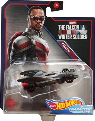 Immagine prodotto di Mattel GXC66 Hot Wheels Character Cars FALCON, The Falcon e il Soldato d'Inverno, auto da corsa da collezionare e con cui giocare