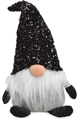 Produktbild von Wichtel Dekofigur Figur grau schwarz Textil 48 cm