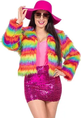 Produktbild von Regenbogen Kunstfelljacke Größe: 40-42