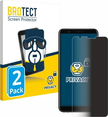 Produktbild von 2x BROTECT Sichtschutzfolie für Huawei P smart 2018 Anti-Spy Privacy Sichtschutz Blickschutz Folie Blaulicht-Schutz