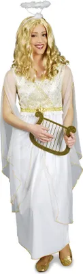 Produktbild von K31250255-M weiß-gold Damen Engel Weihnachts Kostüm Gr.M=40