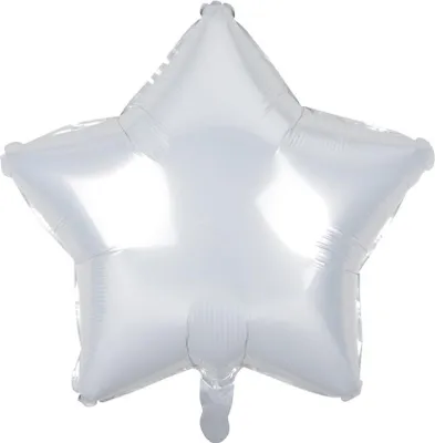 Image de Ballon de baudruche 19" "Étoile" blanc Godan