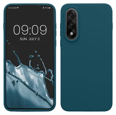 Produktbild von kwmobile Handyhülle für OnePlus Nord 5 Hülle - Case Silikon - Kabelloses Laden - Schutzhülle Cover in Petrol matt