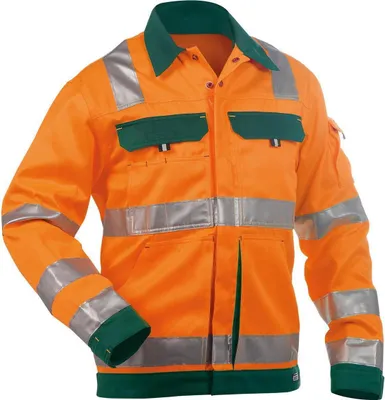 Produktbild von Dassy Warnschutz Arbeitsjacke Dusseldorf PESCO70 Gr. XL neonorange/flaschengrün