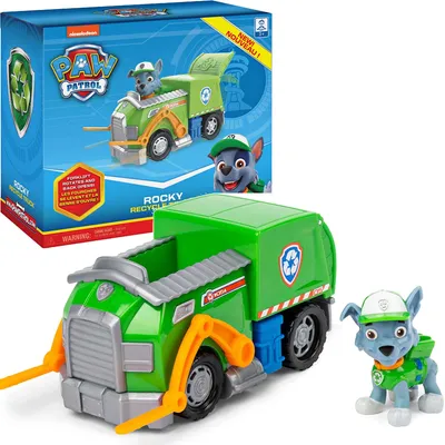 Produktbild von Paw Patrol Rocky's Müllwagen mit Figur