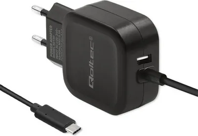 Immagine prodotto di Qoltec 50190 caricabatterie per dispositivi mobili Telefono cellulare, tablet, telefono, universale nero interno AC
