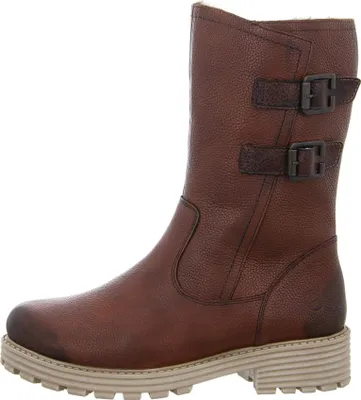A single brown boot shown from the side against a white background.