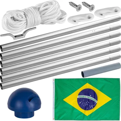 Obrázek produktu pro FLAGMASTER Vlajkový stožár vč. vlajky Brazílie, 650 cm