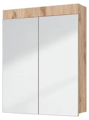 Obrázok produktu pre Kúpeľňová zrkadlová skrinka Vicco Luna Dub Wotan 60 x 77 cm, Model 36759