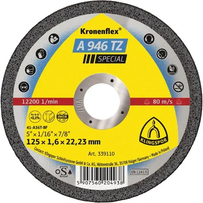 Produktbild von Sägeblatt zum Schneiden von Stahl, Metallen und Gusseisen, 125 x 1,6 mm, KLINGSPOR A946TZ