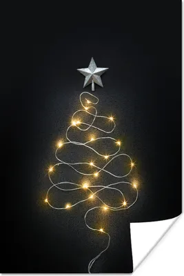 Produktbild von MuchoWow® Poster Stillleben - Weihnachtsbaum - Lichter 80x120 cm - Papierdruck