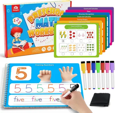 Image de Jeux éducatifs de mathématiques - Exercices pour développer les compétences de calcul - Exercices d'écriture pour la maîtrise des chiffres - Mathématiques : plus