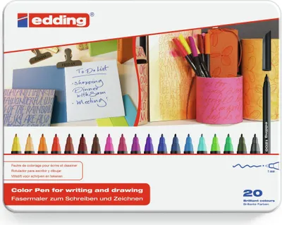 Produktbild von Edding 1200, 1 mm, Schwarz, Mehrfarbig, 20 Stück(e)
