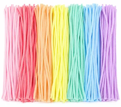 1000 bunte Pfeifenreiniger, 7 Farben, 30 cm, Basteldraht