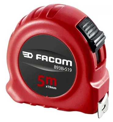 Image de Mètre ruban FACOM 893B.519PB - Bouton blocage - Nylon anti-reflet - 5mx19mm